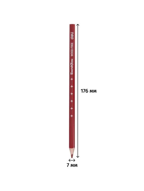 Карандаши цветные Deli Enovation EC112-24 3-гран. пластик 24цв/наб бум туба