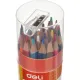 Карандаши цветные Deli EC00327 ColoRun 3-гран. 24цв/наб точилка карт.тубус
