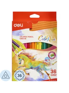 Карандаши цветные Deli ColoRun тополь 36 цв/наб EC00330