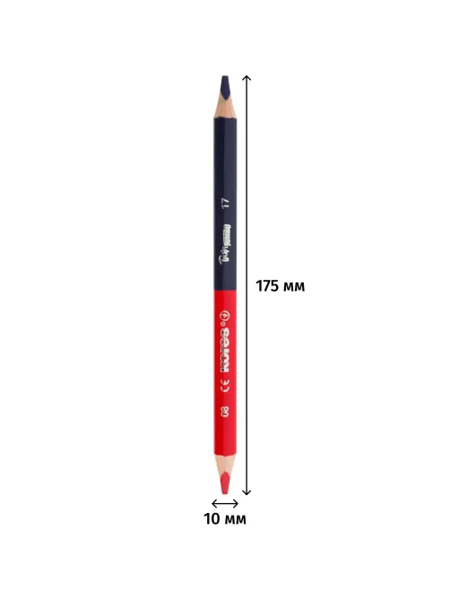 Карандаши цветные 2цв 3-гран,двустор Kores JUMBO 94851