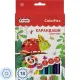 Карандаши цветные 18 цветов Комус Класс ColorPics, шестигранные