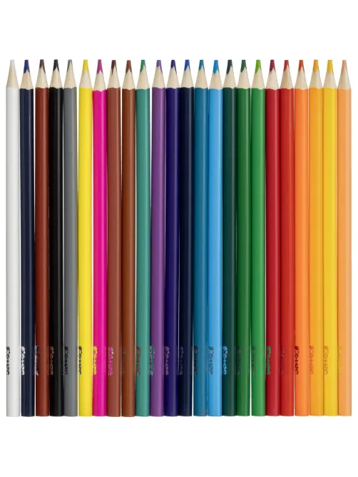 Карандаши цветные 24 цвета Комус Класс ColorPics, трехгранные