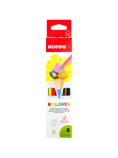 Карандаши цветные 6цв 3-гран Kores 93306.01