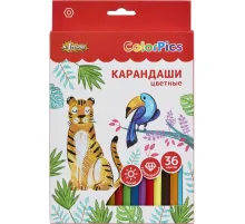 Карандаши цветные 36 цв 6-гран ColorPics в наборе