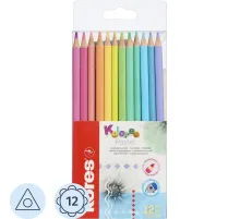Карандаши цветные 12 цв. 3-гран, Kores Kolores Pastel, 93311