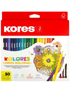 Карандаши цветные 50 цв. 3-гран.Kores 93350