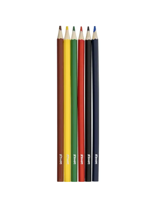 Карандаши цветные 6 цветов Комус Класс ColorPics, шестигранные