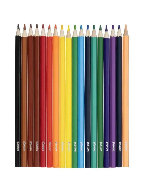Карандаши цветные 18 цветов Комус Класс ColorPics, шестигранные
