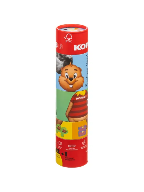 Карандаши цветные KOLORES трехгр. JUMBO 12шт/наб,точилка,карт.тубус 93515