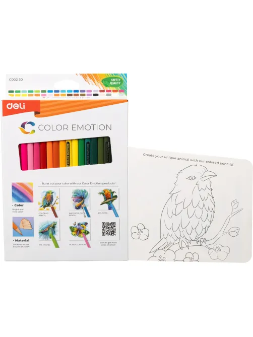 Карандаши цветные Deli Color Emotion EC00230 3-гран. липа 36цв/наб