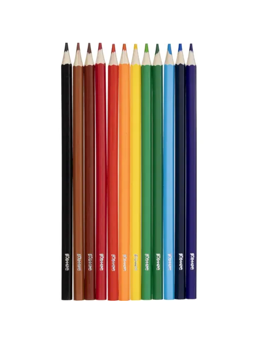 Карандаши цветные 12цветов Комус Класс ColorPics, шестигранные