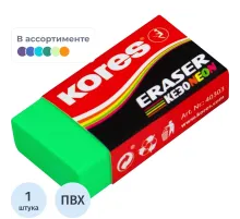 Ластик Kores цветной, 40x21x10mm в дисплей-боксе, цвет в асс 40303