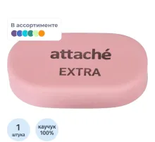 Ластик овальный Attache Extra, нат.каучук, 45x28x10мм, пастельн.ассорти