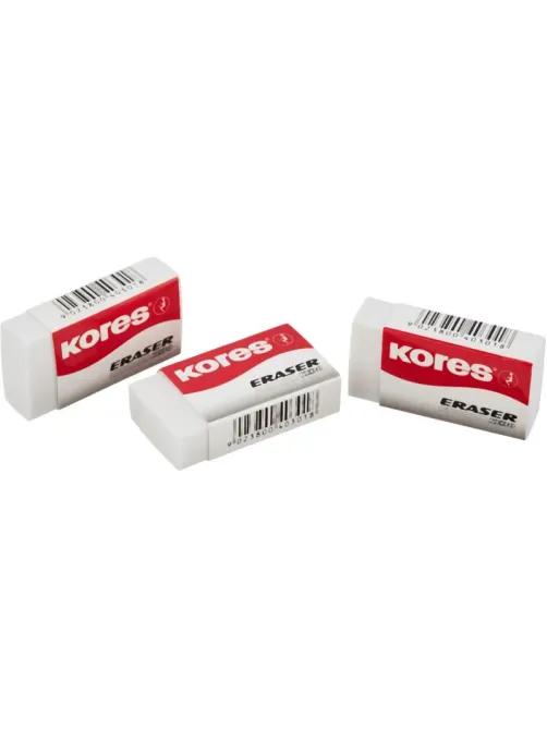 Ластик Kores,40x21x10mm,блистер,3шт,KE-30