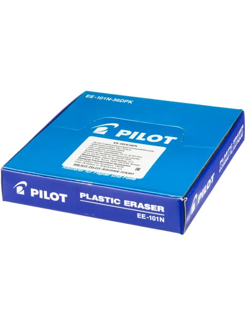 Ластик PILOT EE101 винил, карт.держатель, белый, Япония, 42х19х12мм EE101