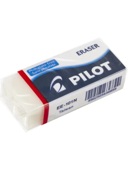 Ластик PILOT EE101 винил, карт.держатель, белый, Япония, 42х19х12мм EE101