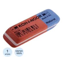 Ластик KOH-I-NOOR 6521/40 57х20х8мм для графита и чернил сине-красный
