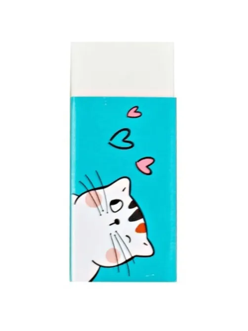 Ластик прямоугольный M&G So Many Cats, 43x18x12 мм, ПВХ, белый, уп ассорти