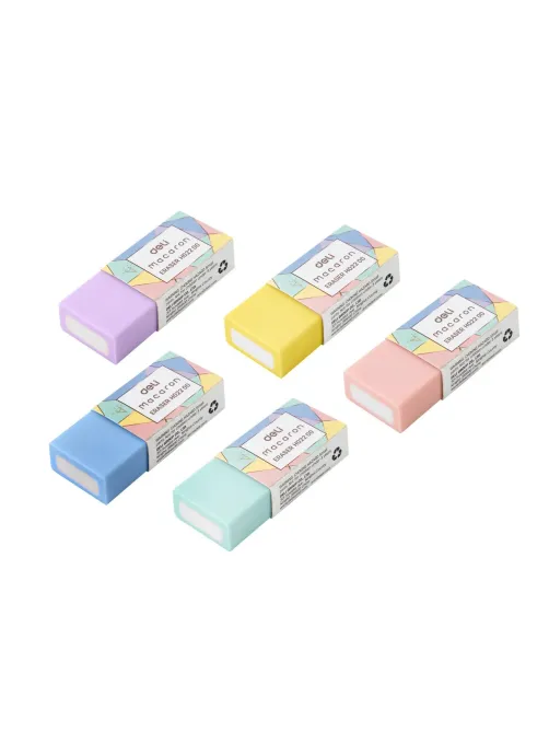 Ластик Deli Macaron 50x20x1мм ассорти пласт.туб. EH02200