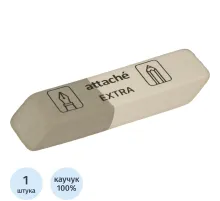 Ластик скошенный Attache Extra, нат.каучук, 54x14x8мм, д/ручки и карандаша