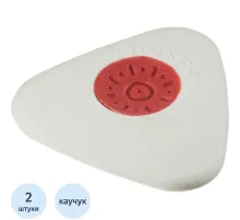 Ластик Attache треугольный, с пластиковым держателем (563890) 2 шт. в уп