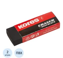 Ластик Kores 2шт/уп, черные