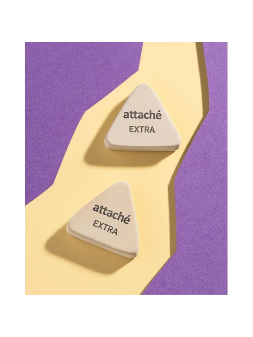 Ластик треугольный Attache Extra, натуральный каучук, 40x38x10мм, белый