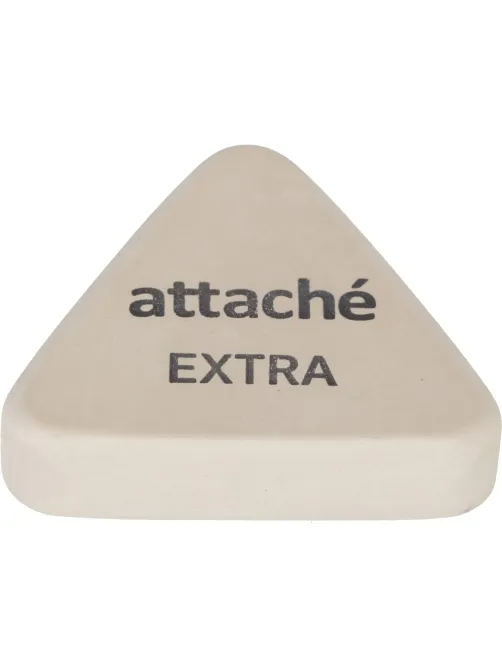 Ластик треугольный Attache Extra, натуральный каучук, 40x38x10мм, белый