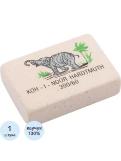 Ластик KOH-I-NOOR ELEFANT 300/60 8х31х21мм, цветной Чехия
