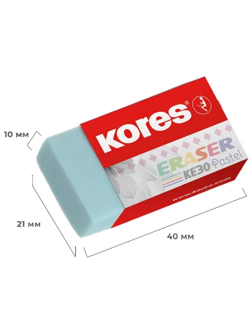 Ластик Kores 40x21x10мм в ассортименте KE-30, 40305