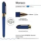 Ручка шариковая MONACO 0.5мм,син,корп.тем-син/футляр черный 20-0125/607