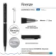 Ручка шариковая BV FIRENZE 1мм син кор черн,тубус прямоуг черный 20-0298/03