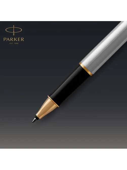 Роллер Parker Sonnet Stainless Steel GT 0,7мм, черный, подар.кор, 1931506