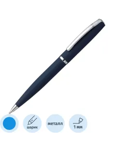 Ручка шариковая автоматическая футляр Sienna 1мм синий  корпус 20-0222/01