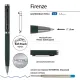 Ручка шариковая BV FIRENZE 1мм син кор зелен,тубус прямоуг черн 20-0300/03