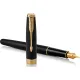Ручка перьевая  PARKER SONNET MATT BLACK GT 2 черных картр 0,8мм 1931516