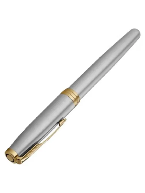 Ручка перьевая PARKER SONNET STAINLESS STEEL GT 2черных картр тонк 1931504