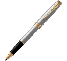 Роллер Parker Sonnet Stainless Steel GT 0,7мм, черный, подар.кор, 1931506