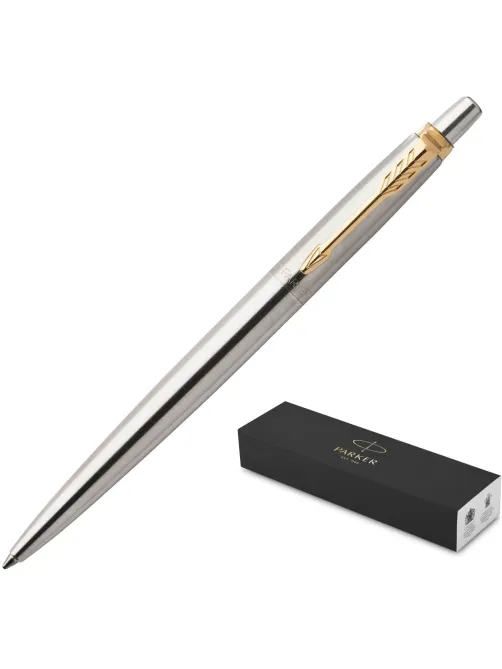 Ручка шариковая PARKER JOTTER STAINLESS STEEL GT синий 1953182
