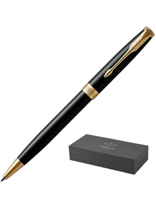 Ручка шариковая автоматическая PARKER SONNET BLACK GT черный 1,0мм 1931497