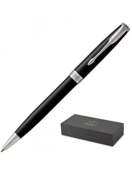 Ручка шариковая  PARKER SONNET MATT BLACK CT черный 0,8мм,шар1,0мм, 1931524