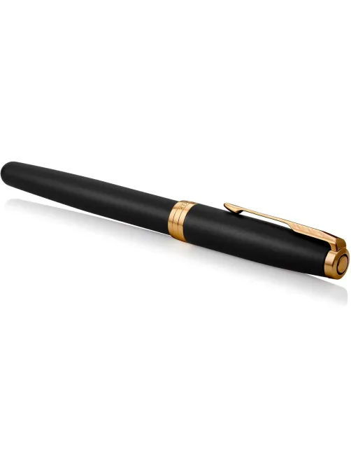 Ручка перьевая  PARKER SONNET MATT BLACK GT 2 черных картр 0,8мм 1931516