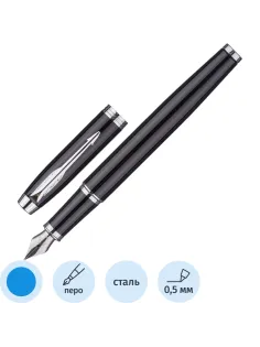 Ручка перьевая PARKER IM BLACK CT 1 сиий картридж тонкая 1931644