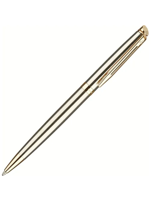 Ручка шариковая WATERMAN HEMISPHERE S0920370 сталь с позол лин сред чер син