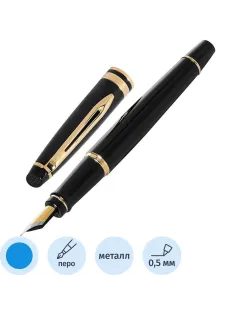 Ручка перьевая WATERMAN EXPERT S0951640 черн. корп, син чернила 0,5мм Франц