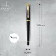 Ручка перьевая Parker Urban Muted Black GT 0,8мм,синий,подар.кор.,1931593