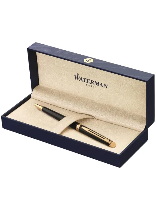 Ручка шариковая WATERMAN HEMISPHERE  черн лак с позол,лин.сред,син S0920670