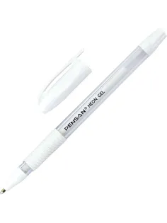 Ручка гелевая неавтомат. PENSAN NEON WHITE1,0мм,бел.черн,манж,2290/12