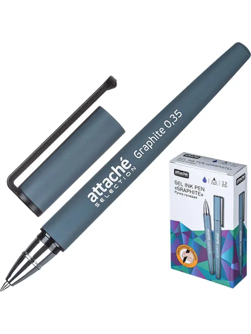 Ручка гелевая неавтомат. Attache Selection Graphite цвет чернил синий