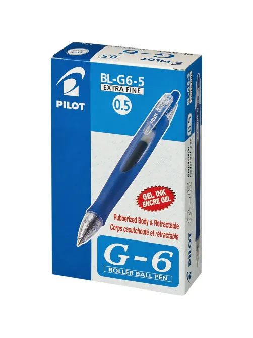 Ручка гелевая автомат. PILOT BL-G6-5 резин.манжет. син 0,3мм Япония